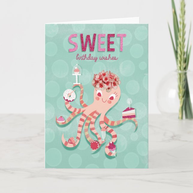 Cartão Aniversário doce (Frente)