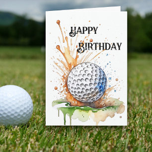Cartão Aniversário dos Entusiastas do Golf