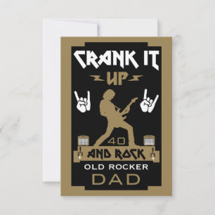 Cartão Aniversário dos Rockers de 40 anos