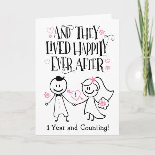 Cartão Aniversário, E Eles Viveram Felizes Para Sempre Ca