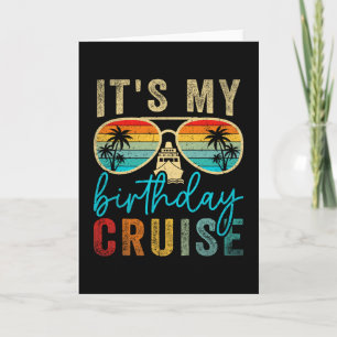 Cartão Aniversário em Família Cruising Sungles É Meu Aniv