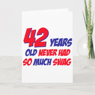 Cartão aniversário engraçado de 42 anos