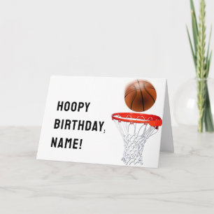 Cartão Aniversário Engraçado de Basquete