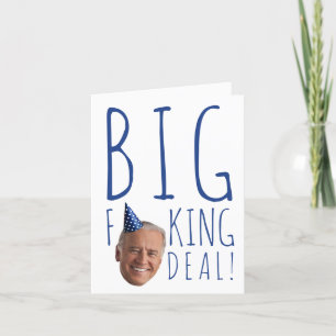 Cartão Aniversário engraçado de Biden: Grande P*** Merda