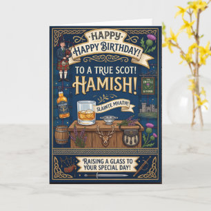 Cartão Aniversário Escocês Hamish