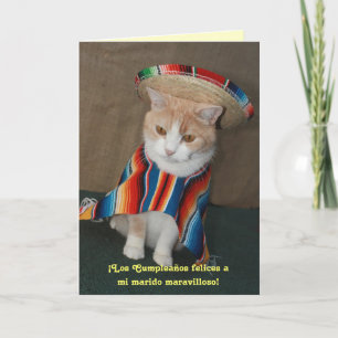 Cartão Aniversário Espanhol para marido