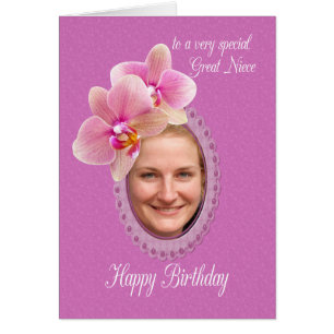 Cartão Aniversário Especial do excelente Niece Deseja Orq