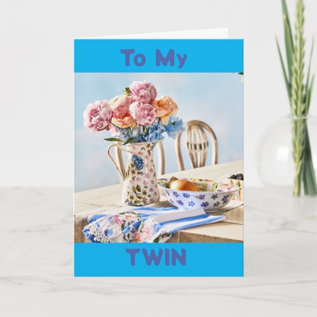 CARTÃO ANIVERSÁRIO ESPECIAL PARA UM VERSO * TWIN ESPECIAL (Frente)