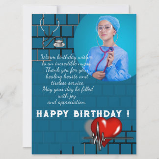 Cartão Aniversário estiloso do médico