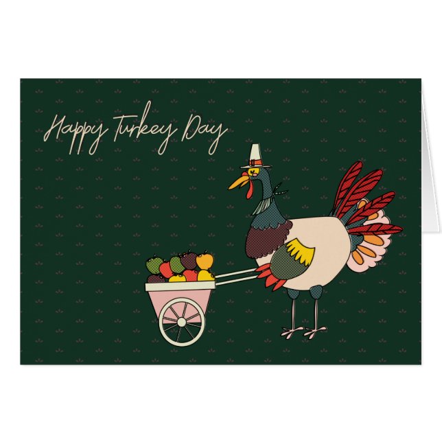 Cartão Aniversário feliz da sobriedade do dia de Turquia (Frente Horizontal)