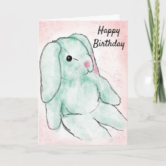 Cartão Aniversário feliz do coelho