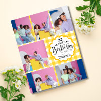 Aniversário Feminino Amarelo Colagem de 7 Fotos Qu