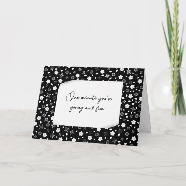 Cartão Aniversário Ficando Mais Velhos Humor Posições (Frente)