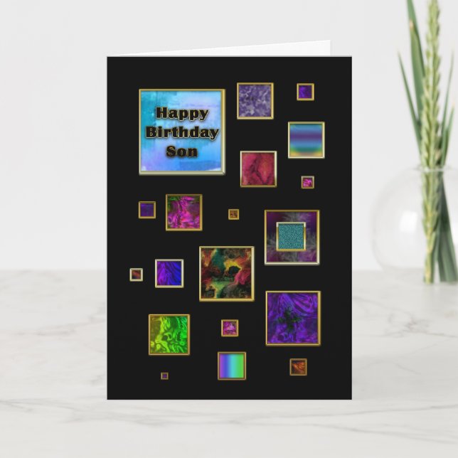 CARTÃO ANIVERSÁRIO - FILHO - ABSTRATO (Frente)