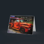 Cartão Aniversário - filho - camionete clássico<br><div class="desc">Se seu filho ama carros velhos ou apenas coisas do yesteryear é certo apreciar este clássico carda</div>