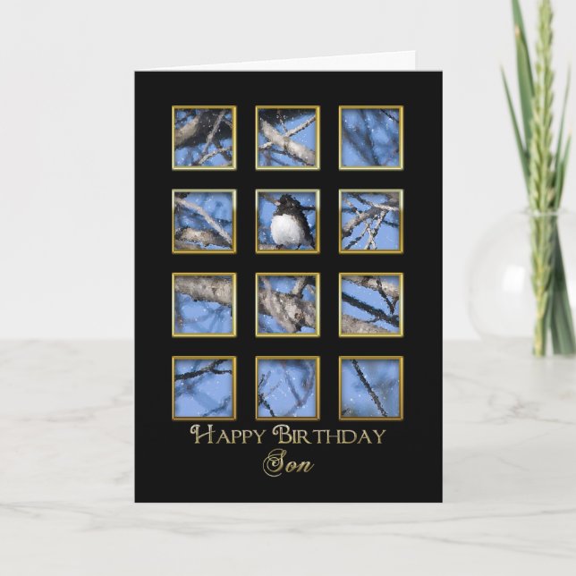 Cartão Aniversário - Filho - Natureza (Frente)