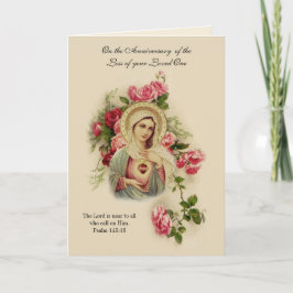 Cartão Aniversário Floral da Morte da Virgem Maria Ente Q