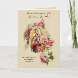 Cartão Aniversário Floral da Morte da Virgem Maria Ente Q