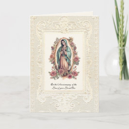 Cartão Aniversário Floral de Guadalupe da Morte de um Ent