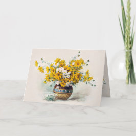 Cartão Aniversário Flores ensolaradas por Paul de Longpre