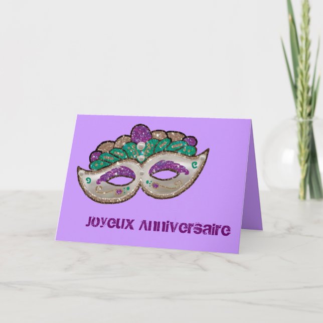 Cartão Aniversário Francês (Frente)