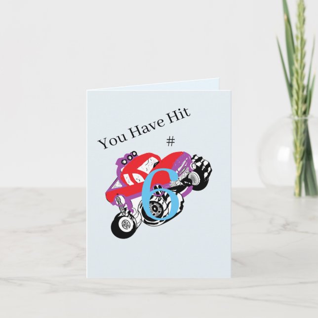 Cartão Aniversário G Cartão: 6 Aniversário (Frente)