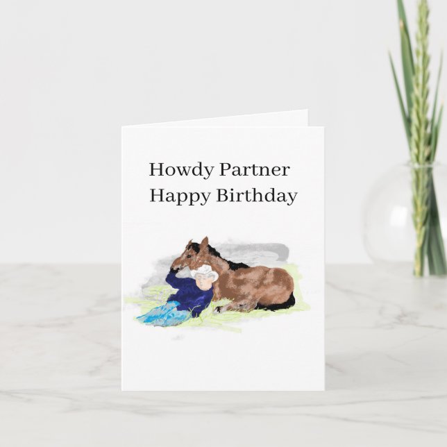 Cartão Aniversário G Cartão: Dia No Antigo Coral (Frente)