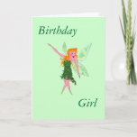Cartão Aniversário, Garota<br><div class="desc">Cartão de aniversário para uma garota de aniversário de qualquer idade! Mug Correspondente também disponível</div>