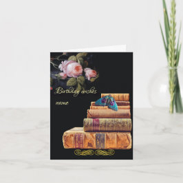 Cartão Aniversário gótico da academia escura