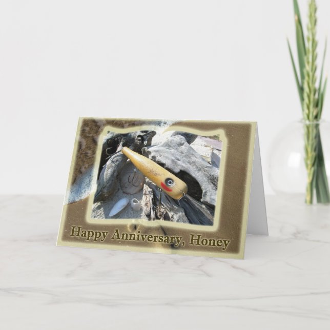 Cartão Aniversário Honey Big Snook Vintage Lure (Frente)