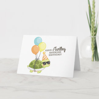 Cartão Aniversário impressionante de Turtley