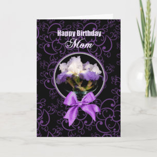 Cartão Aniversário - Mãe - Íris Roxo