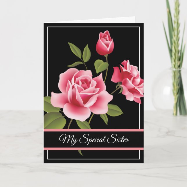 Cartão Aniversário - Minha Irmã Especial (Frente)