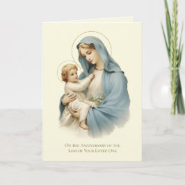 Cartão Aniversário Morte Amado Maria Jesus