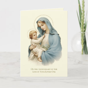 Cartão Aniversário Morte Amado Maria Jesus 