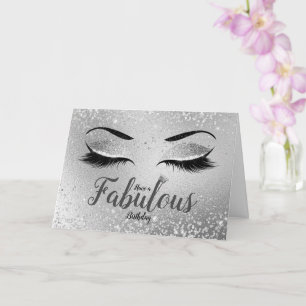 Cartão Aniversário Padrão de Olhos Leves Fabulosos de Pra