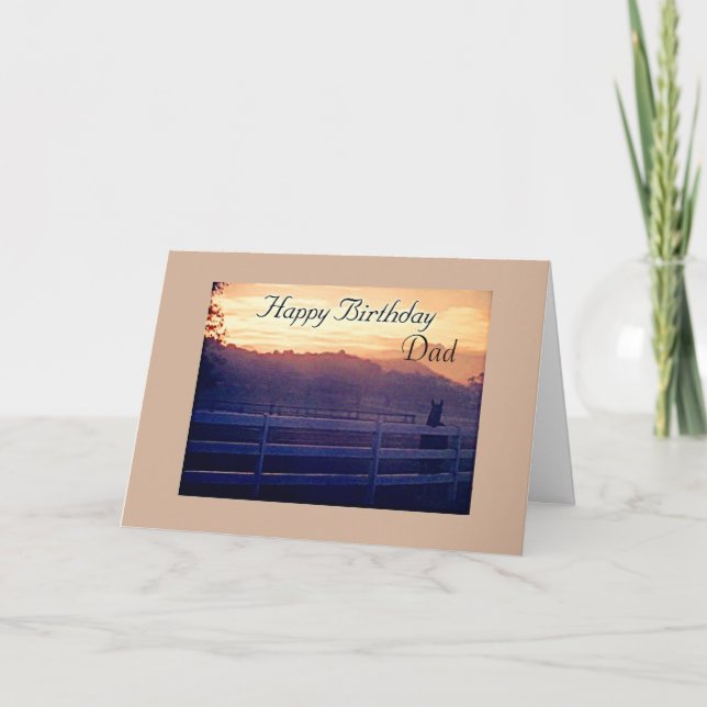 CARTÃO ANIVERSÁRIO PAI FELIZ=ANIVERSÁRIO DO HORSE LOVER (Frente)