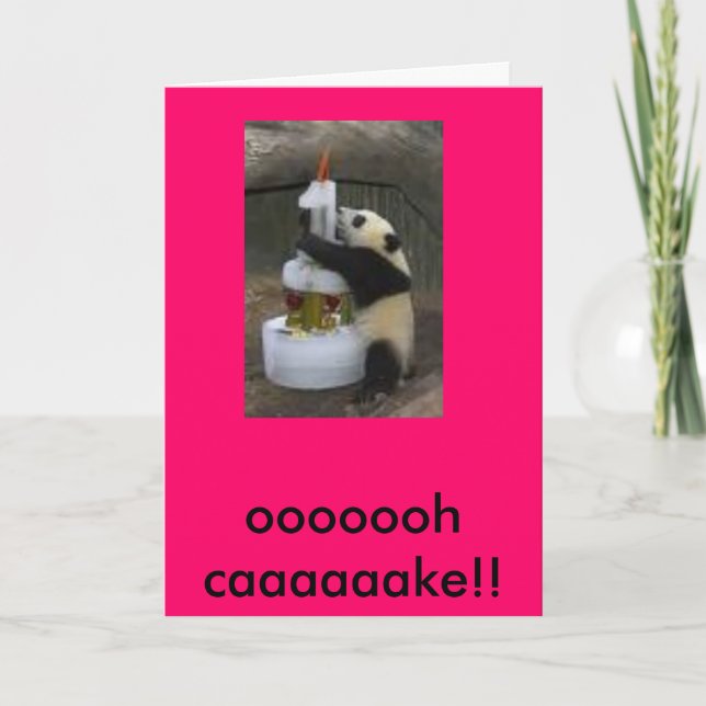 Cartão aniversário panda (Frente)