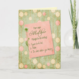 Cartão aniversário para a mãe dos miúdos