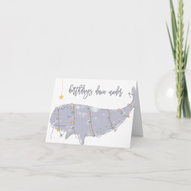 Cartão Aniversário para baixo abaixo (Frente)