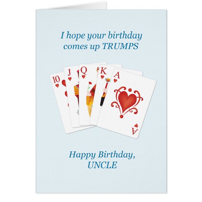 Cartão Aniversário para o tio, Casa de Cheio de Corações (Frente)