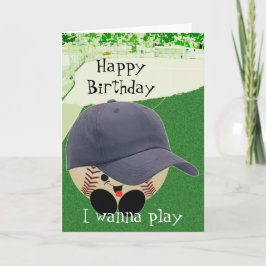 Cartão Aniversário para o ventilador do beisebol