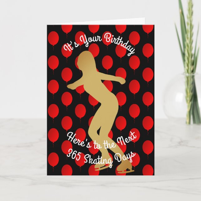 Cartão Aniversário Para Os Próximos 365 Dias De Patinação (Frente)