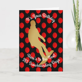 Cartão Aniversário Para Os Próximos 365 Dias De Snowboard