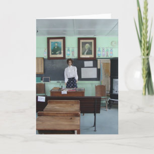 Cartão Aniversário para Professor, Escola de Uma Sala