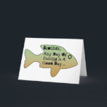 Cartão Aniversário para um irmão, peixe grande da pesca<br><div class="desc">Um peixe grande é caracterizado neste divertimento,  pesca,  aniversário para todo o irmão. Meus cumprimentos engraçados da mente.</div>