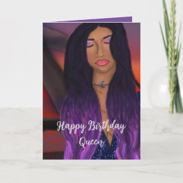 Cartão Aniversário pequeno, 4" x 5,6" Folheto de saudação