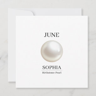 Cartão Aniversário Pérola de Junho