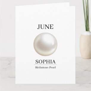 Cartão Aniversário Pérola de Junho