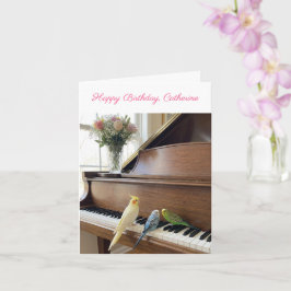 Cartão Aniversário Personalizado Amante de Música do Lind